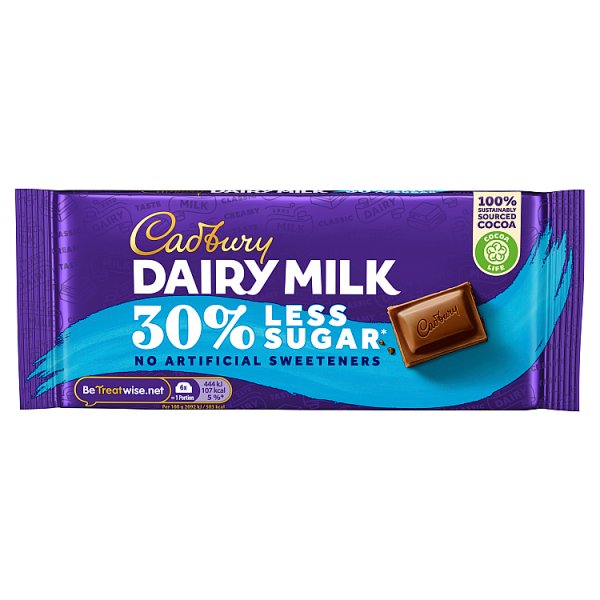 CADBURY DAIRY MILK 30% LESS SUGAR - Exotic Blends FMCG & Spices